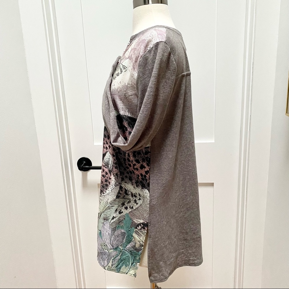 ANTHROPOLOGIE Akemi + Kin Fauna Leopard Print Henley - Picture 6 of 12